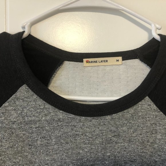 Marine Layer Colorblock Raglan Sleeve Baseball T-Shirt (Women's M) - Picture 3 of 4